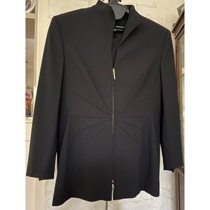 ESCADA Black Starburst Zippered Blazer - 40 M/L